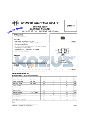 CHEMZ1PT datasheet - Dual Silicon Transistor