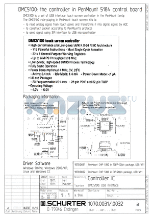 1070.0032 datasheet - Controller IC