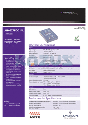 AIT02ZPFC-01NL datasheet - Unity power factor