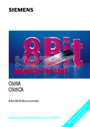 C505A datasheet - 8-Bit CMOS Microcontroller