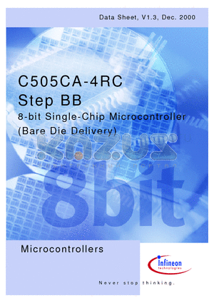 C505CA-4RC datasheet - 8-bit Single-Chip Microcontroller (Bare Die Delivery)