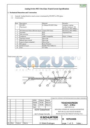 1070.0458 datasheet - TOUCHSCREEN