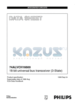 74ALVCH16600 datasheet - 18-bit universal bus transceiver 3-State