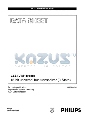 74ALVCH16600DGG datasheet - 18-bit universal bus transceiver 3-State