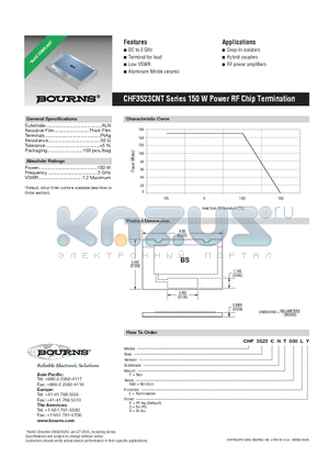 CHF3523CNT datasheet - 150 W Power RF Chip Termination