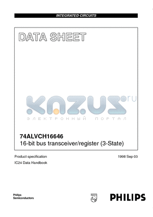 74ALVCH16646 datasheet - 16-bit bus transceiver/register 3-State