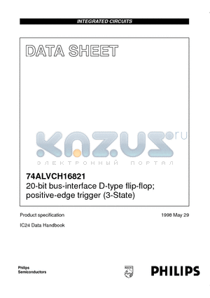 74ALVCH16821DL datasheet - 20-bit bus-interface D-type flip-flop; positive-edge trigger 3-State