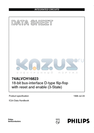 74ALVCH16823 datasheet - 18-bit bus-interface D-type flip-flop with reset and enable 3-State