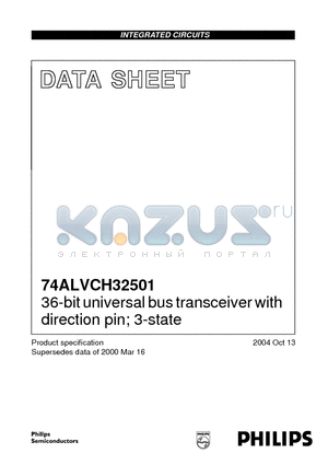 74ALVCH32501 datasheet - 36-bit universal bus transceiver with direction pin; 3-state