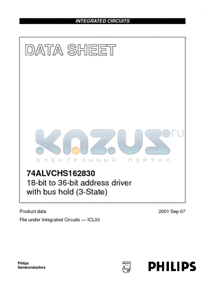 74ALVCHS162830DGB datasheet - 18-bit to 36-bit address driver with bus hold (3-State)