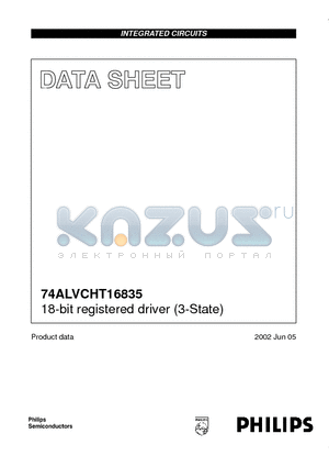 74ALVCHT16835 datasheet - 18-bit registered driver (3-State)
