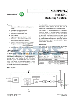 ASM3P2474A datasheet - Peak EMI Reducing Solution