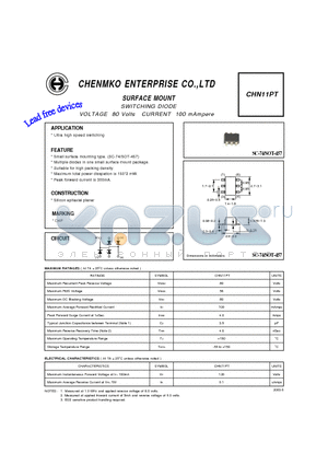 CHN11PT datasheet - SWITCHING DIODE