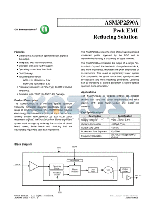 ASM3P2590A datasheet - Peak EMI Reducing Solution