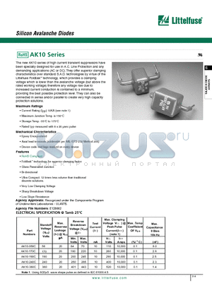 AK10 datasheet - Silicon Avalanche Diodes