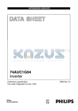 74AUC1G04GV datasheet - Inverter