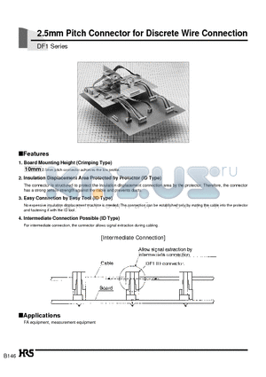 DF1-10S-2.5R24 datasheet - 2.5mm Pitch Connector for Discrete Wire Connection