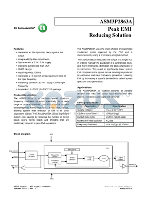 ASM3P2863AF-06OR datasheet - Peak EMI Reducing Solution