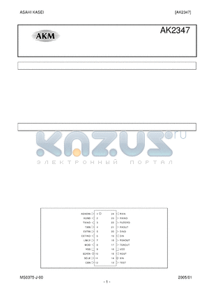 AK2347 datasheet - AUDIO LSI