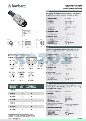 013703 datasheet - DIN-Rundsteckverbinder