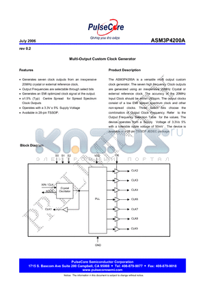 ASM3P4200AG-28-TT datasheet - Multi-Output Custom Clock Generator