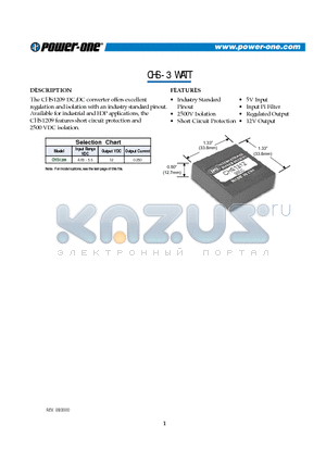 CHS1209 datasheet - CHS1209 DC/DC converter(3 WATT)