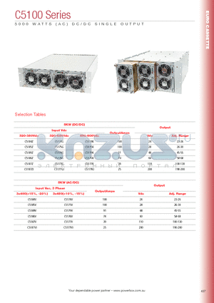 C5176K datasheet - 5000 WATTS (AC) DC/D CSINGLE OUTPUT