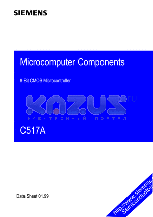 C517A datasheet - 8 BIT CMOS MICROCONTROLLER