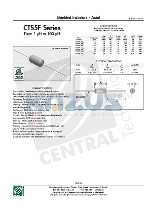 CTS5F-500J datasheet - Shielded Inductors - Axial