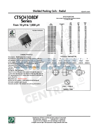 CTSCH108DF-180M datasheet - Shielded Peaking Coils - Radial