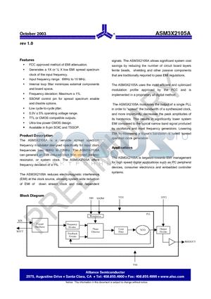 ASM3X2105AFS datasheet - Low Frequency EMI Reduction