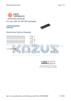 508500B00000 datasheet - For use with 24 PIN DIP packages