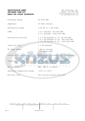 50BR-096 datasheet - BENCH TOP ROTARY ATTENUATOR