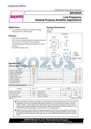 50C02SS datasheet - Low-Frequency General-Purpose Amplifier Applications