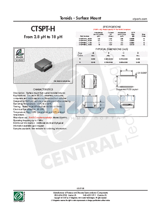 CTSPT44H-422M datasheet - Toroids - Surface Mount