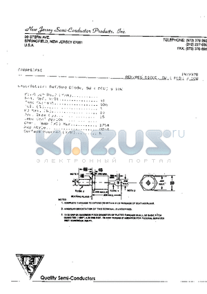 1N2997B datasheet - REF/REG DIODE, 5W < P(D) < 10W