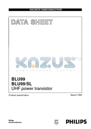 BLU99/SL datasheet - UHF power transistor
