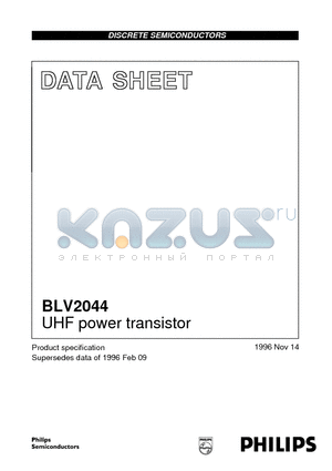 BLV2044 datasheet - UHF power transistor