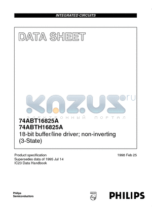 74ABT16825A datasheet - 18-bit buffer/line driver; non-inverting 3-State