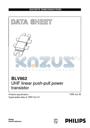 BLV862 datasheet - UHF linear push-pull power transistor