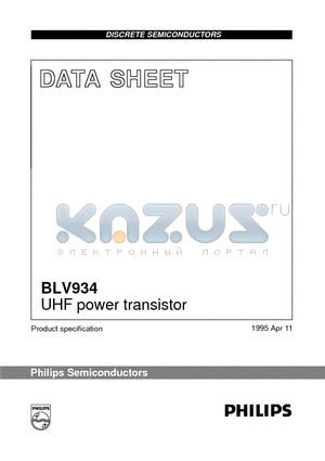 BLV934 datasheet - UHF power transistor