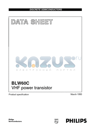 BLW60 datasheet - VHF power transistor