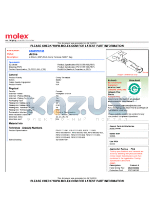 50397-8100 datasheet - 2.50mm (.098