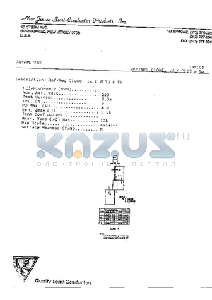 1N5105 datasheet - REF/REG DIODE