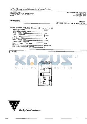 1N5115 datasheet - REF/REG DIODE