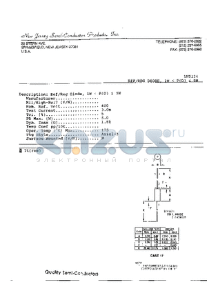 1N5134 datasheet - REF/REG DIODE