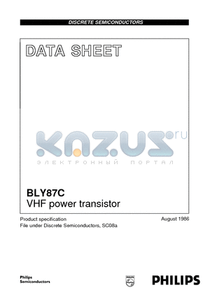 BLY87 datasheet - VHF power transistor
