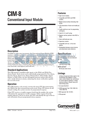 CIM-SDA datasheet - Conventional Input Module