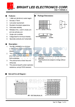 BM-11K88MD-A datasheet - super yellow chips, which are made from AlGaInP on GaAs substrate