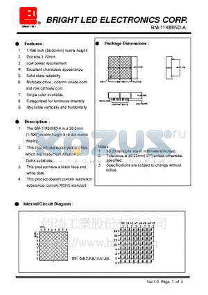 BM-11K88ND-A datasheet - super yellow chips, which are made from AlGaInP on GaAs substrate